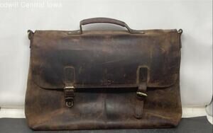HLC XL GENUINE BUFFALO LEATHER MESSENGER CROSSBODY BAG  16"